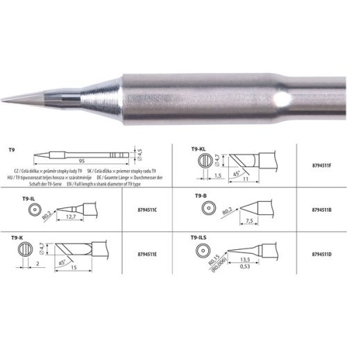 forrasztócsúcs T9-IL a 8794511 forrasztó pákához