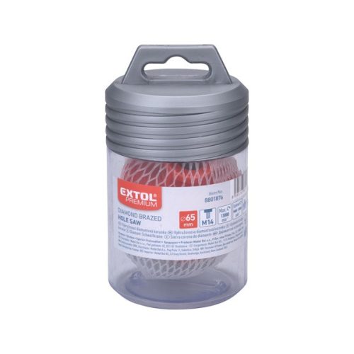 körkivágó csempére, gyémánt vágóél; 65mm × M14, sarokcsiszolóba fogható