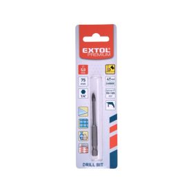   fúró üvegre, kerámiára és csempére,  4 élü, keményfém lapkás; 5×75mm, 1/4" hatszög befogás