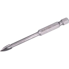   fúró üvegre, kerámiára és csempére,  4 élü, keményfém lapkás; 6×80mm, 1/4" hatszög befogás