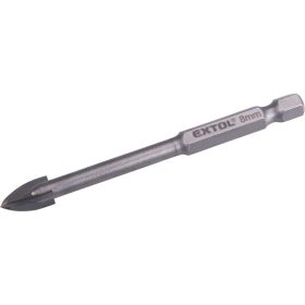   fúró üvegre, kerámiára és csempére,  4 élü, keményfém lapkás; 8×85mm, 1/4" hatszög befogás