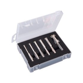   körkivágó klt. 6 db, üvegre, kerámiára és csempére, gyémánt vágóél; 6-20 mm, fúrógépbe fogható