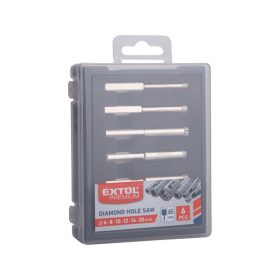   körkivágó klt. 6 db, üvegre, kerámiára és csempére, gyémánt vágóél; 6-20 mm, fúrógépbe fogható