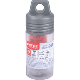   körkivágó csempére, gyémánt vágóél; 28mm × M14, sarokcsiszolóba fogható