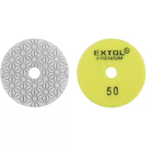 gyémánt csiszolókorong/polírkorong, csempe élcsiszoló, tépőzáras; 100mm, P50, száraz és vizes