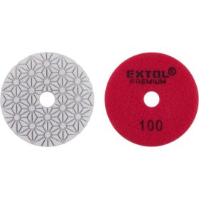   gyémánt csiszolókorong/polírkorong, csempe élcsiszoló, tépőzáras; 100mm, P100, száraz és vizes