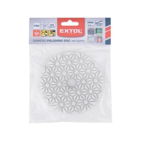   gyémánt csiszolókorong/polírkorong, csempe élcsiszoló, tépőzáras; 100mm, P200, száraz és vizes