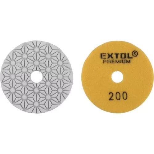 gyémánt csiszolókorong/polírkorong, csempe élcsiszoló, tépőzáras; 100mm, P200, száraz és vizes