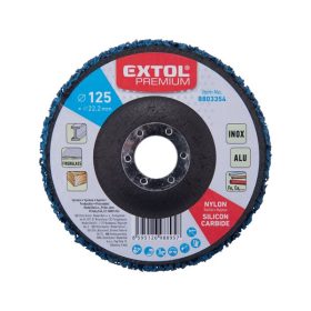   csiszolókorong sarokcsiszolóhoz ("négertárcsa"), 125mm, 14 mm vastagság, üvegszálas hátlap, nylon és szilícium karbid