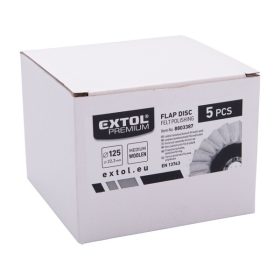   lamellás polírozó filc, INOX, acél és ALU munkadarabok polírozására 125×22mm (darabáras, de csak ötösével rendelhető)