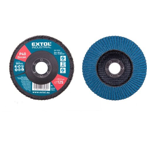 lamellás csiszoló INOX, acél és ALUmunkadarabok csiszolására, 125×22mm; P40