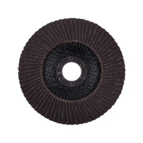   lamellás csiszoló acél, Alu, műa. és fa munkadarabok csiszolására, 125×22mm; P80, kúpos, max.:12.300 ford./perc, EN13743