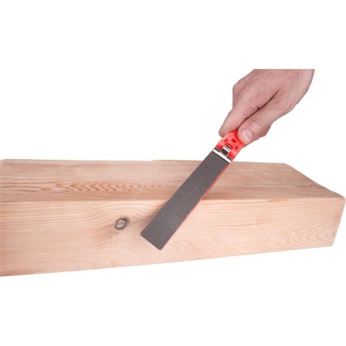 kézi csiszoló lapos, (ráspoly) cserélhető csiszoló szalaggal, ABS műanyag