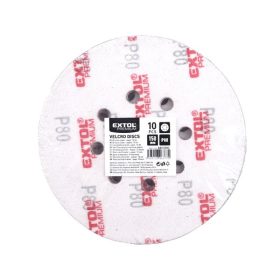   csiszolókorong vászon, lyukas klt. 10db, 150mm, 8 db lyukkal, P120-es, tépőzáras