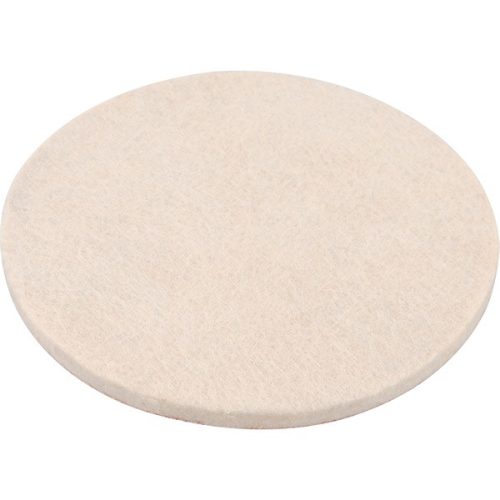 polírkorong, gyapjú/filc keverék, fehér; 115 mm, 7 mm vastag, tépőzáras