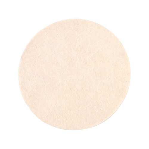 polírkorong, gyapjú/filc keverék, fehér; 150 mm, 7 mm vastag, tépőzáras