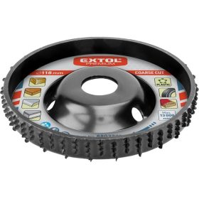   faforgácsoló korong; max 13000 ford/perc, sarokcsiszolóhoz, fém, 118×18×22,2mm, fa csiszolásához, marásához