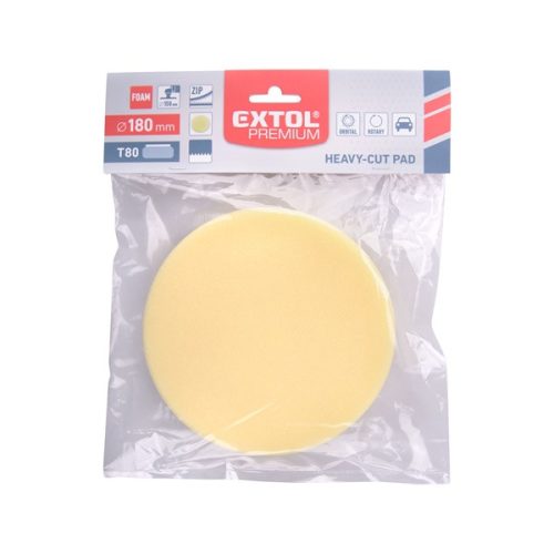 polírkorong, erős polírozás, T80, 180×30mm; sárga, tépőzáras