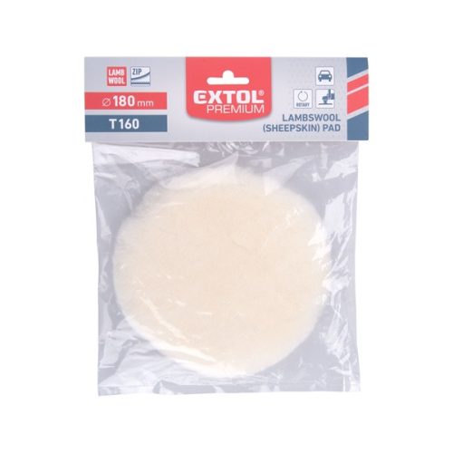 polírkorong, báránybőr (gyapjú), T160, 180 mm; tépőzáras