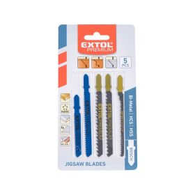   dekopírlap, 5db különböző típus, Bosch befogás, HSS, HCS; Bimetál