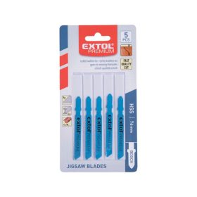   dekopírlap fémre, 5db, Bosch befogás, HSS; 51×8×1,5mm, 1,2mm fogtáv, mart, hullámosított fogak, egyenes vágás, acéllemez