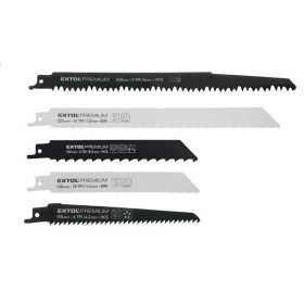   szablyafűrészlap klt., 5db, Bosch befogás, HCS/Bimetál, fa, műanyag, fém anyagokhoz