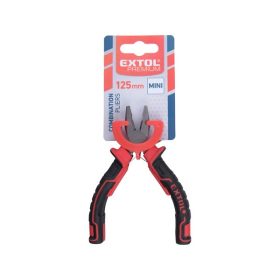   kombinált fogó, mini; 125 mm, kétszínű műanyag nyél, rugós