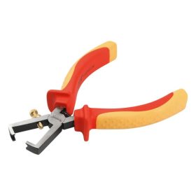   blankoló fogó; 160mm, szigetelt, 1000V VDE, DIN ISO 5745, CV, duál piros/sárga nyél, akasztós szerszámtartó