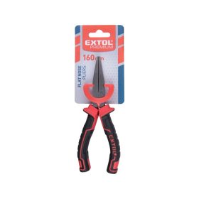   lapos fogó; 160mm, duál  vörös/fekete, TPR nyél, akasztós szerszámtartó