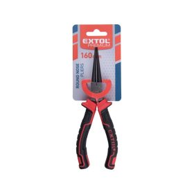   kerek csőrű fogó; 160mm duál  vörös/fekete, TPR nyél, akasztós szerszámtartó