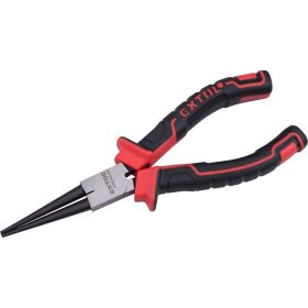   kerek csőrű fogó; 160mm duál  vörös/fekete, TPR nyél, akasztós szerszámtartó