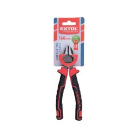   oldalcsípő fogó, 160mm, duál vörös/fekete TPR nyél, 20% extra erőkifejtés, akasztós szerszámtartó