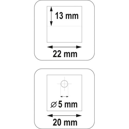 peremező és lyukasztó fogó, peremmélység 13mm, pofaszélesség 22mm