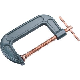 C-szorító 75mm, rézbevonatú