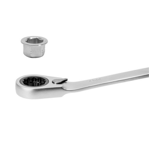 racsnis csillagkulcs klt. 11db; cserélhető betétekkel: 8-19mm CrV. 72 foggal, 2 irányú forgás