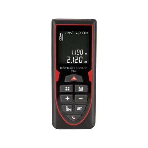 távolságmérő, digitális zöld lézeres; beépített akkuval, mérési tartomány: 0,05-70m, pontosság: +/-2,0mm