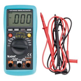   digitális multiméter; Amper/Volt/Ohm mérő, hangjelző funkcióval, CE, 3 db 1,5V AAA elem