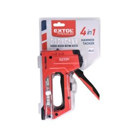   tűzőgép 10,6 és 11,3mm×6-14mm, kapcsok, U-szeg és szeg,4-az-1-ben funkció; festett ALU ház, biztonsági zár