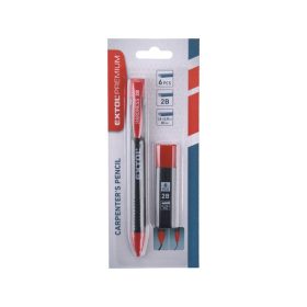 ácsceruza; tölthető, 144 mm, 2B, 6 db 60 mm pótheggyel