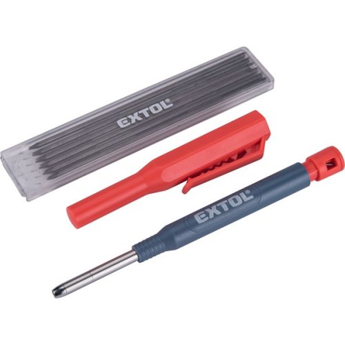 ácsceruza; tölthető, átm:2,8 mm, HB, kupak klipsszel, 6 db 120 mm pótheggyel, hegyezővel