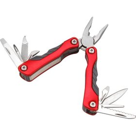   multifunkciós rozsdamentes szerszám, késpengével, teljes/összecsukott hossz.:67/100 mm, 9 funkciós