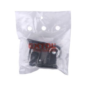   készülékgörgő 2 db, önbeálló, fekete PVC, golyóscsapággyal, 40mm, max. teherbírás: 30 kg/db