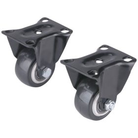   készülékgörgő 2 db, fix, fekete PVC, 40mm, max. teherbírás: 30 kg/db