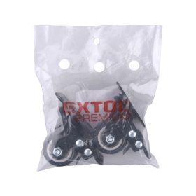   készülékgörgő 2 db, önbeálló, rögzítőfékkel, fekete PVC, golyóscsapággyal, 40mm, max. teherbírás: 30 kg/db