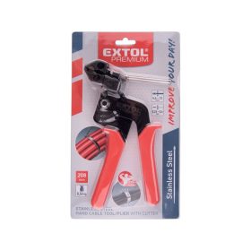   kábelkötegelő fogó; rozsdamentes kábelkötegelőhöz, 208mm, műanyag nyél