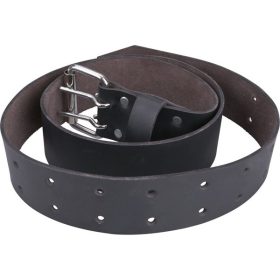   derékszíj, szerszámtartóhoz, bőrből készült, fém csattal, 4,5×122 cm