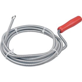   lefolyócső tisztító, 3m, 9mm átmérő, kézi tekerővel, tisztító körömmel,  (1,9mm drótból sodorva)