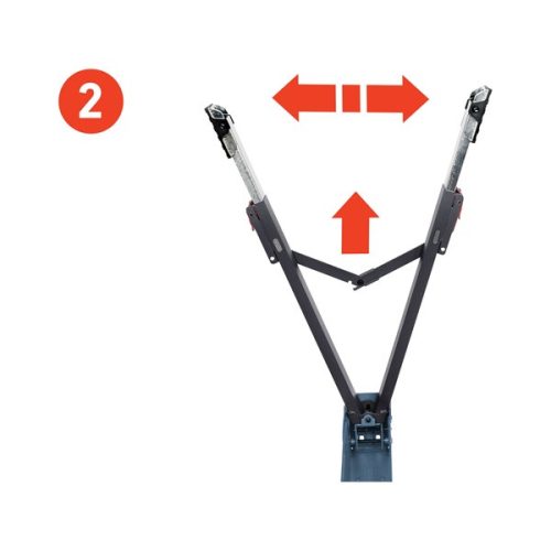 asztalosbak/fűrészbak állítható, összecsukható; 600 - 850 mm, max. terhelés: 550 kg, saját tömeg: 7,9 kg