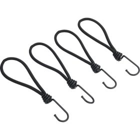   leszorító gumipók klt. 4 db, 18 cm × 6 mm, kampóval, erős Latex gumi, takaróponyva rögzítéséhez