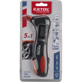   nyomásmérő digitális, 5 az 1-ben autós funkció: nyomásmérő, fehér fény, vörös fény, üvegtörő, biztonsági öv átvágó